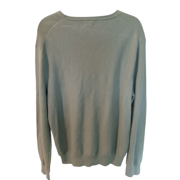 J Crew Sweatshirt Womens XL Mint Green Crew Neck Pullover Waffleknit Lightweight - Picture 6 of 12